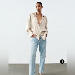 NWT Zara Satin Blouse